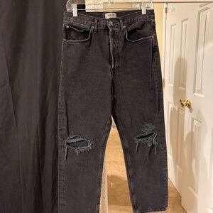 Agolde Black Ripped Jeans (27)